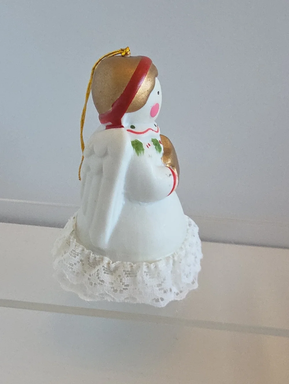 Vintage 1986 Porcelain Jolly Jingles Collector Bell Angel Ornament
